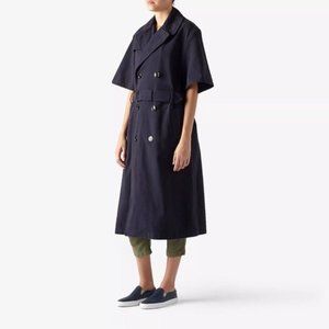 NLST Navy Short Sleeve Trench Coat